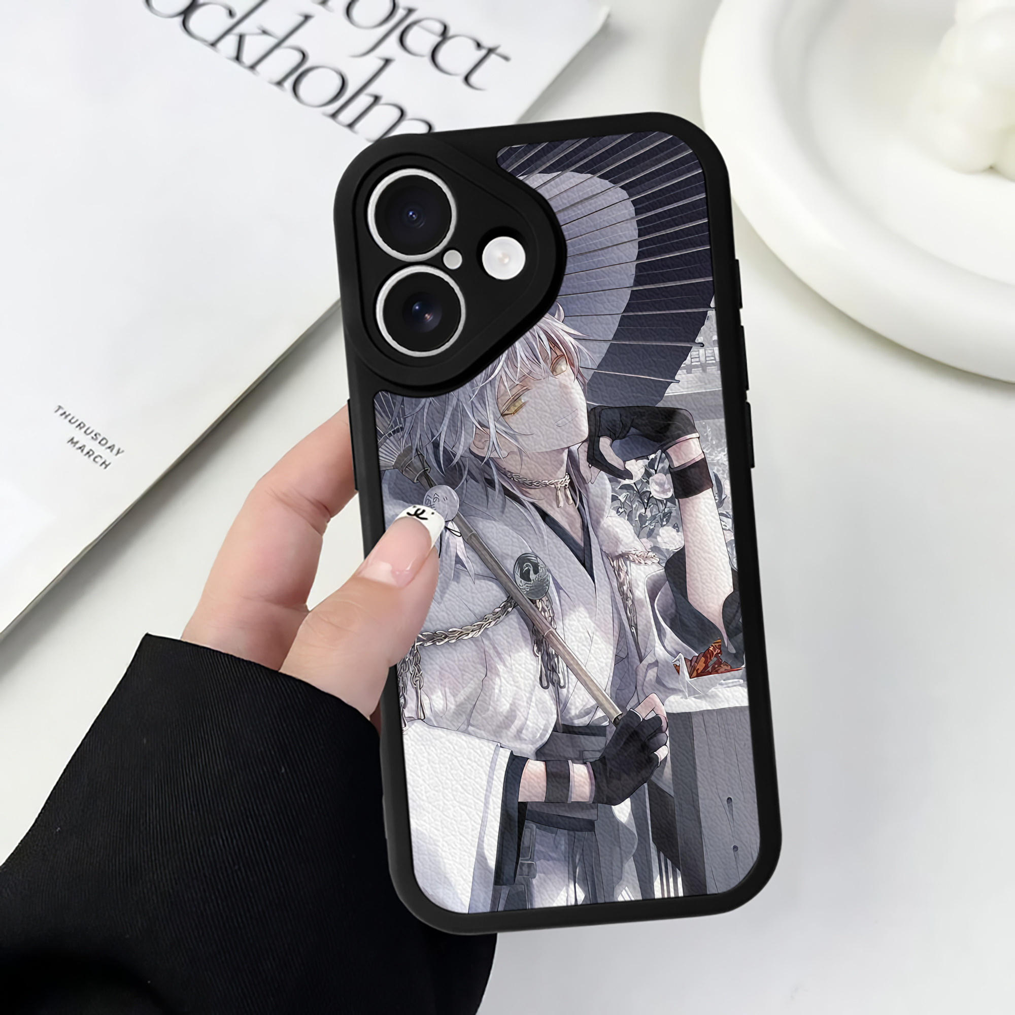 （画像用） 刀剣乱舞 Touken Ranbu 【iPhone 16シリーズ対応】シリコンスマホケース（レザー調） 材質：シリコン
